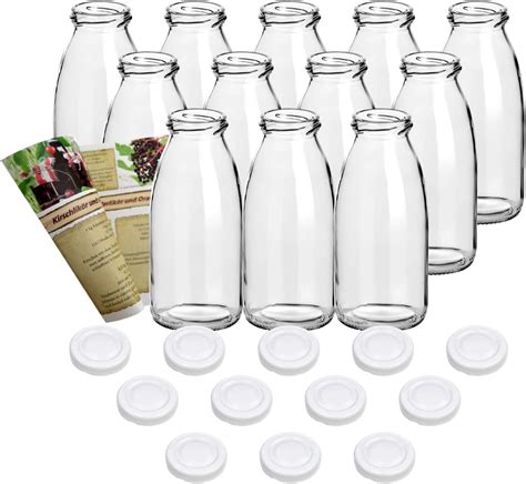 Gouveo Lot De Bouteilles En Verre Vides De Ml Pour Jus Avec