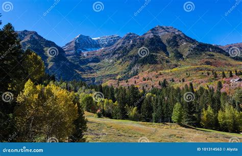 Fall Colors on Northern Utah Mountains Stock Image - Image of fall ...