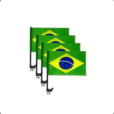 Kit Bandeira Do Brasil Para Janela Carro Un Pronta Mercadolivre