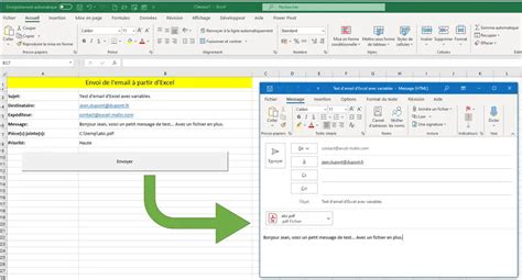 Envoi Mail Avec Fichier Attach Avec Outlook Macros Et Vba Excel Hot