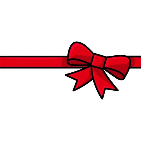 Premium Vector Red Ribbon With Bow Isolated On White Background