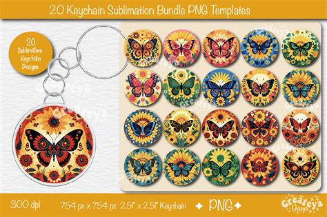 Round Keychain Sublimation Bundle Png Graphic By Createya Design