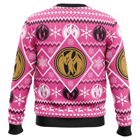 Christmas Pink Ranger Power Rangers Ugly Christmas Sweater Otaku Treasure