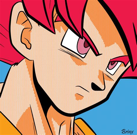 God Goku Pop Art By Brinx Dragonball On Deviantart