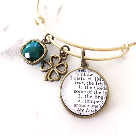 Irish Charm Bracelet Irish Bracelet Irish Pride Bracelet