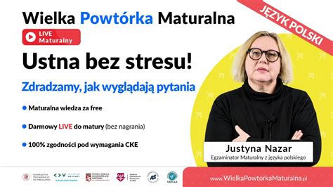 Ustna Bez Stresu Zdradzamy jak wyglądają pytania maturalne YouTube