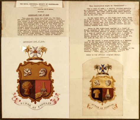 Queensland State Emblems Coat Of Arms And Description A Photo On