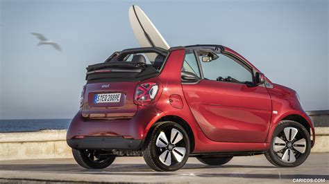 Smart EQ ForTwo 2020MY Cabrio Prime Line Color Carmine Red Rear