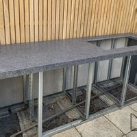 M Nchen Steel Grey Granit Arbeitsplatte Und Wangen