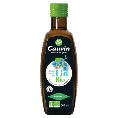 Huile Vierge De Lin Bio Cauvin La Bouteille De Cl Prix Carrefour