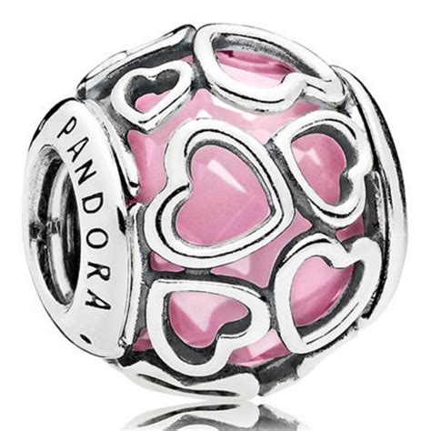 Charm Pandora Plata Corazones Rosa Pcz Joyer A De Pandora