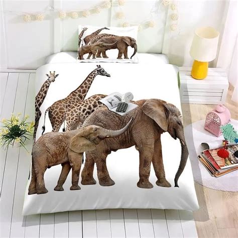 Housse De Couette Enfant D L Phant Parure De Lit Enfant Housse De