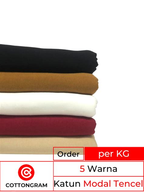 Jual COTTONGRAM Kain Kaos Bahan Katun Modal Tencel Shopee Indonesia