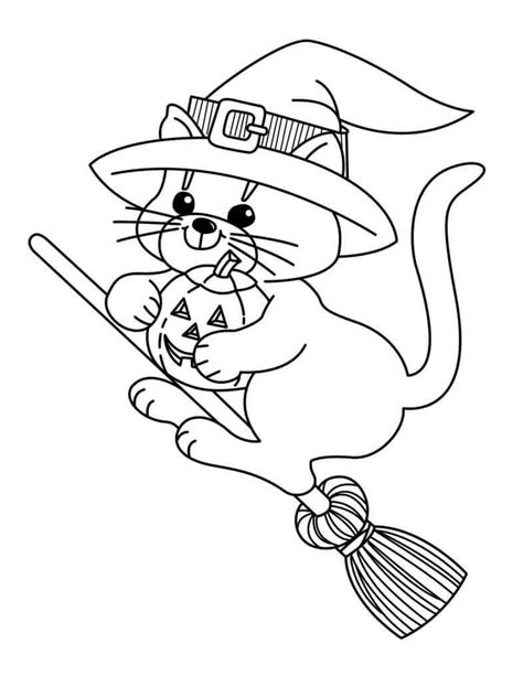 Coloring Page Of A Witch