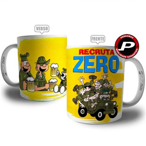 Caneca Recruta Zero Nostalgia Quadrinhos Anos 50