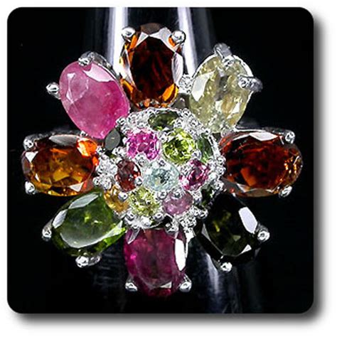 Multicolor Tourmaline Ring