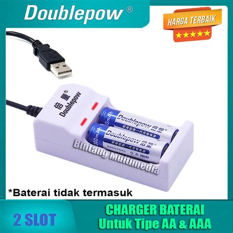 Jual Doublepow Charger Baterai Aa Aaa Slot Cas Batre Isi Ulang Casan