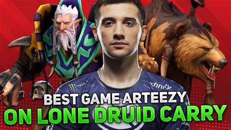 Best Game Arteezy On Lone Druid Carry In High Mmr Youtube