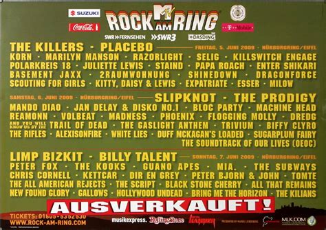 ROCK AM RING PARK Gesamtplakat Rock Am Ring 2009 Konzertplaka