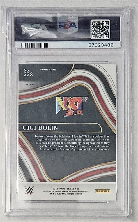 2022 Panini Select WWE Gigi Dolin Silver Ringside NXT Case Hit 228 PSA