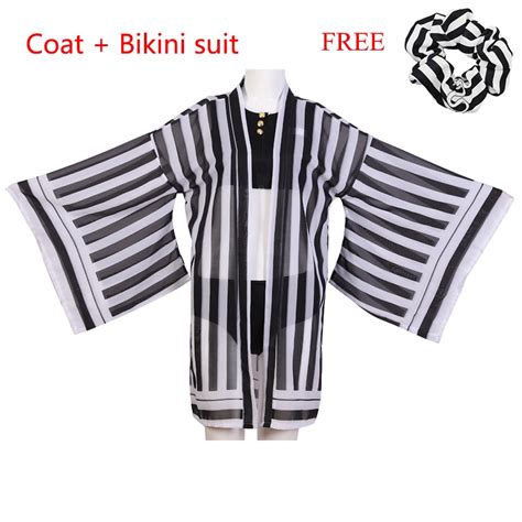 Demon Slayer Traje De Baño Cosplay Kochou Shinobu Kimono Cardigan Mujer Bikini Conjunto De Ropa