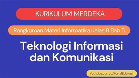 Kurikulum Merdeka Informatika Kelas 8 Bab 3 Teknologi Informasi Dan