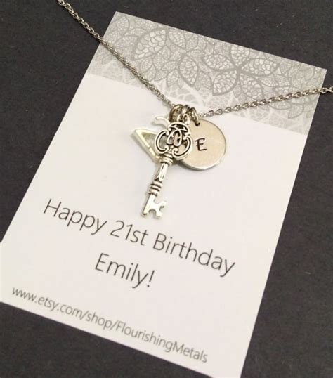 21st Birthday Gift-key Necklace-21st Birthday-birthday Gift - Etsy ...