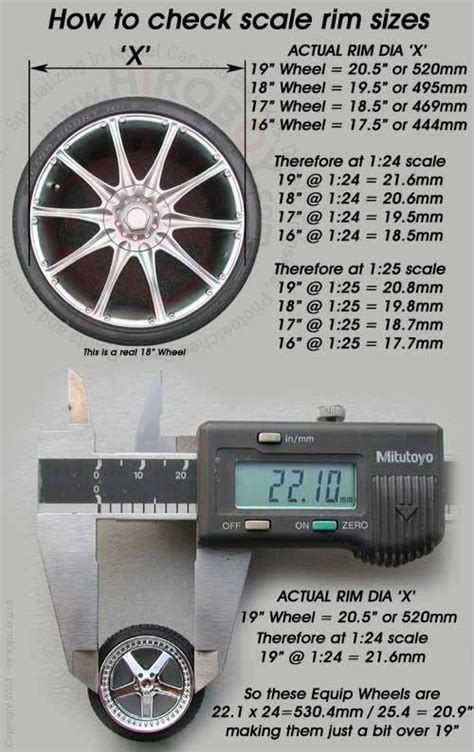 Wheel Size Chart - Tips, Tricks, and Tutorials - Model Cars Magazine Forum