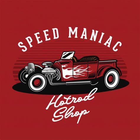 Premium Vector Hotrod shop Hot rods Ilustração de carro Adesivos para carros