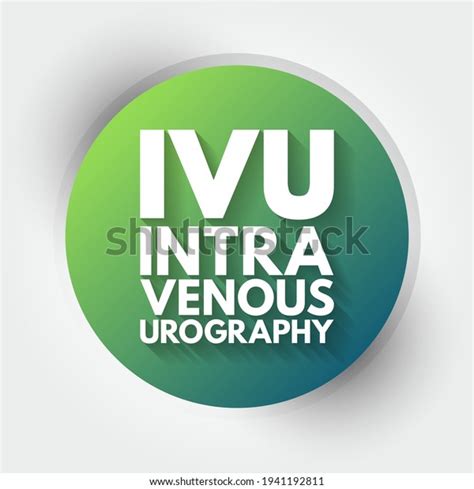 Ivu Intravenous Urography Xray Exam Your Stock Vector Royalty Free