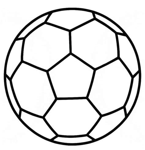 Bola De Futebol Para Imprimir - Desenhe Bola de Futebol simples grátis para colorir, imprimir e ...