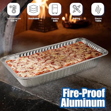 EHOMEA2Z Large Aluminum Pans 15 Pack Full Size Deep Foil Disposable