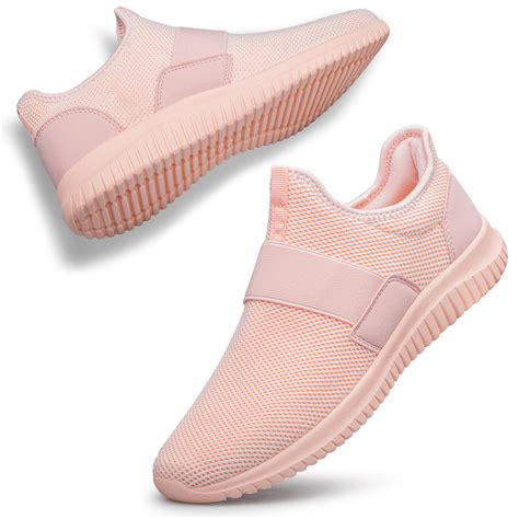 Womens Slip On Walking Shoes Non Slip Running Shoes Breathable Workout