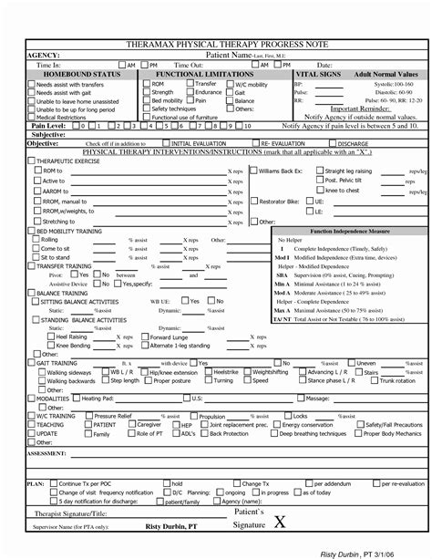 Speech Therapy Progress Notes Template