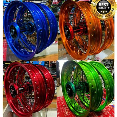 Jual Wheelset Velg Set Wilset Supermoto Crf Klx Wr Scarlet