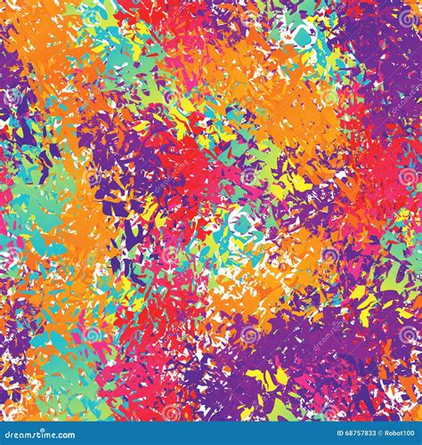 Holi Seamless Pattern Ornament Of Bright Colored Spots Colorful Background Paint Stains Holi