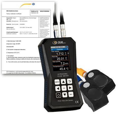 Ultrasonic Flow Meter Pce Tds M Ica Incl Iso Calibration