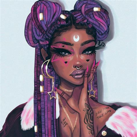 Dope Cartoon Art Black Girl Cartoon Girls Cartoon Art Arte Dope