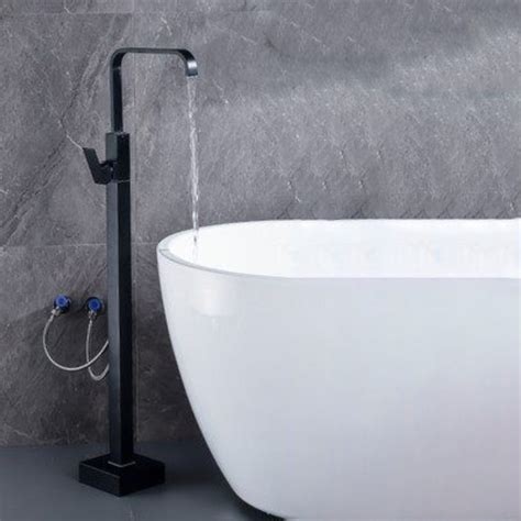 Modern Freestanding Bathtub Metal Faucet Freestanding Tub Faucet - Clearhalo