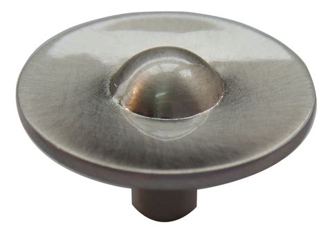 Bandq Satin Nickel Effect Round Furniture Knob Pack Of 1 Departments Diy At Bandq