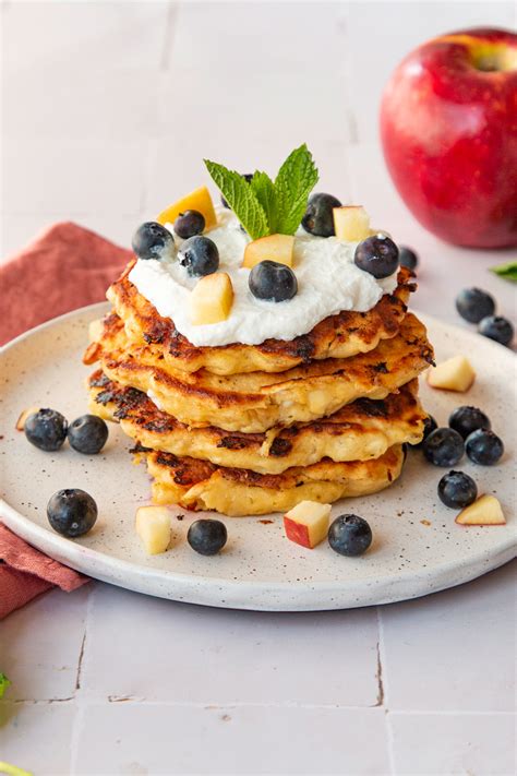 Cottage Cheese Pancakes With Cosmic Crisp® Apples