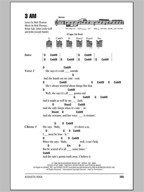 3 Am By Matchbox Twenty Guitar Chords Lyrics Guitar Instructor