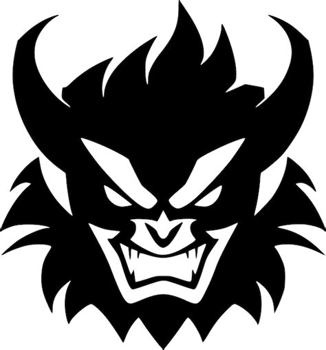 Premium Vector Beast Black And White Vector Illustration