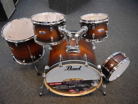 Pearl Decade Maple Rock Fusion Drum Shell Pack Satin Brown Burst