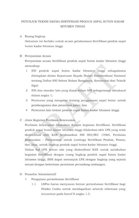 Pdf Petunjuk Teknis Skema Sertifikasi Produk Aspal Buton · Proses