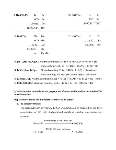 Organometallic Compounds Notes Pdf Sem Pdf