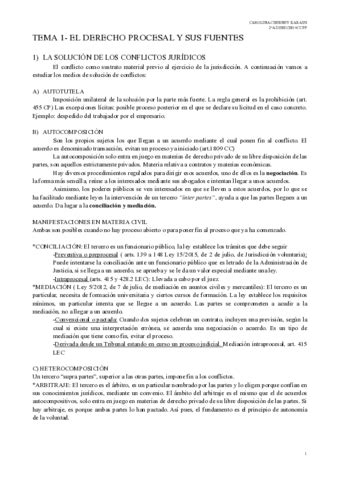 El Derecho Procesal Y Sus Fuentes Docx