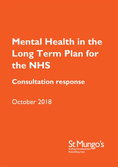 Nhs Long Term Plan Submission St Mungos