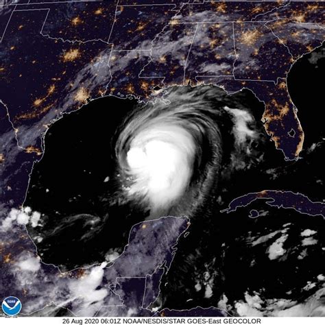 Hurricane Laura satellite images show storm approaching Louisiana