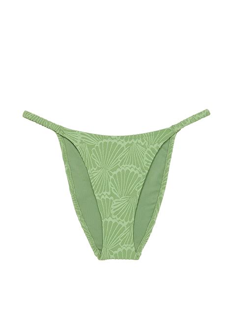 Buy Scrunchie String Bikini Bottom Wild Grass Green Order Bikini Bottom Online Pink Us